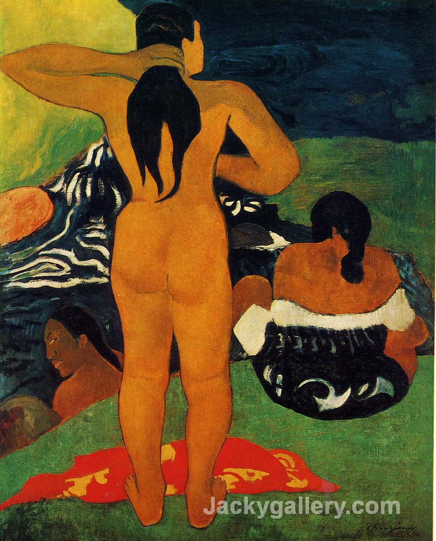 Tahitian Women Bathing by Paul Gauguin paintings reproduction
